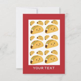 Tarjeta de nota de nombre de patrón de tacos