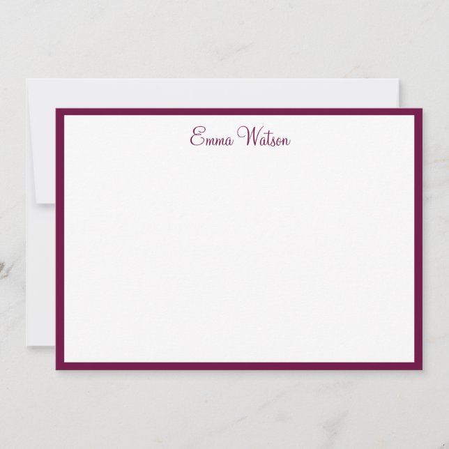 Tarjeta de nota de nombre personalizada (Anverso)
