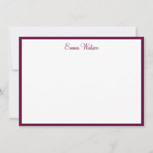 Tarjeta de nota de nombre personalizada