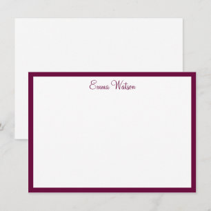 Tarjeta de nota de nombre personalizada