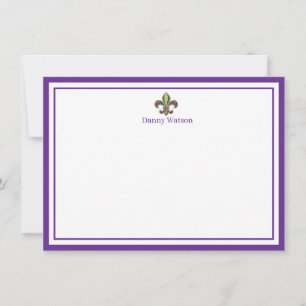 Tarjeta De Nota De Nombre Personalizado Fleur De L