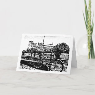 Tarjeta de nota de Notre Dame 5x7