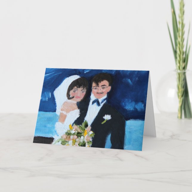 Tarjeta de nota de novia y novio en Francia (Anverso)