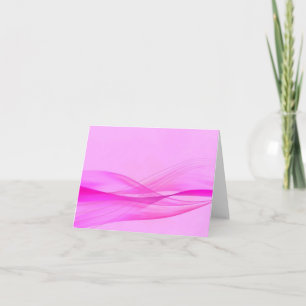 Tarjeta de nota de ondas rosadas abstractas