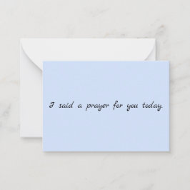 Tarjeta de nota de oración
