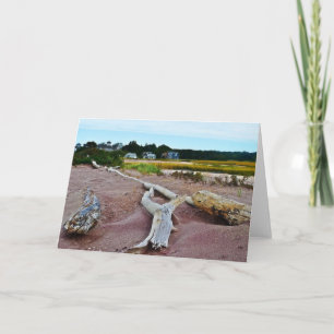 Tarjeta de nota de oreja púrpura y de marisco