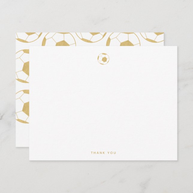 Tarjeta de nota de oro para Fiestas de fútbol (Anverso / Reverso)