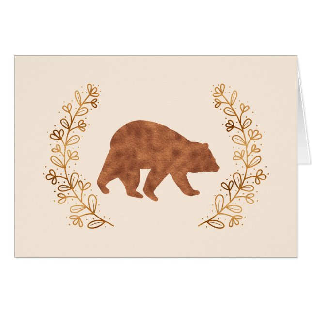 Tarjeta de nota de Oso de Bronce y Guata (Anverso (Horizontal))
