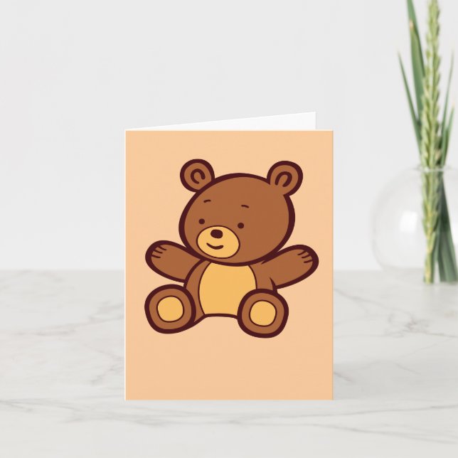 Tarjeta de nota de Oso de Teddy Personalizado (Anverso)