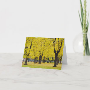 Tarjeta de nota de otoño