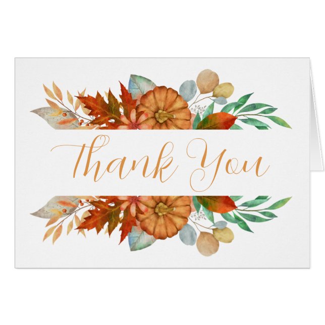 Tarjeta de nota de otoño (Anverso (Horizontal))