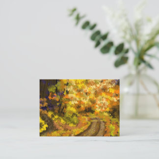 Tarjeta de nota de otoño de color abstracto