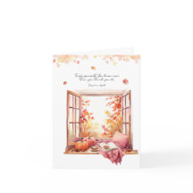 Tarjeta de nota de otoño de confianza