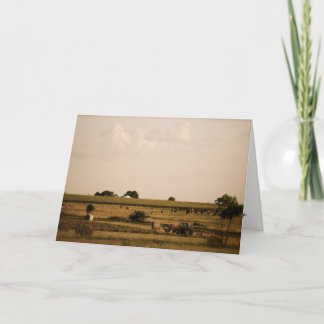 Tarjeta de nota de paisaje de Prairie