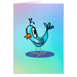 Tarjeta de nota de pajarito