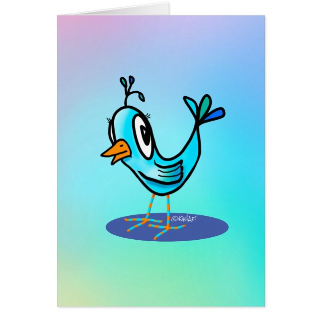 Tarjeta de nota de pajarito (Frente)