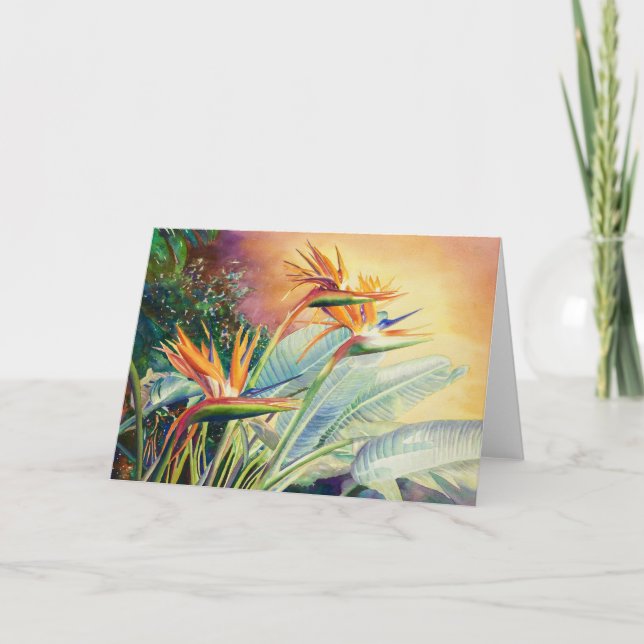 Tarjeta de nota de pájaro de Paradise Blank (Anverso)
