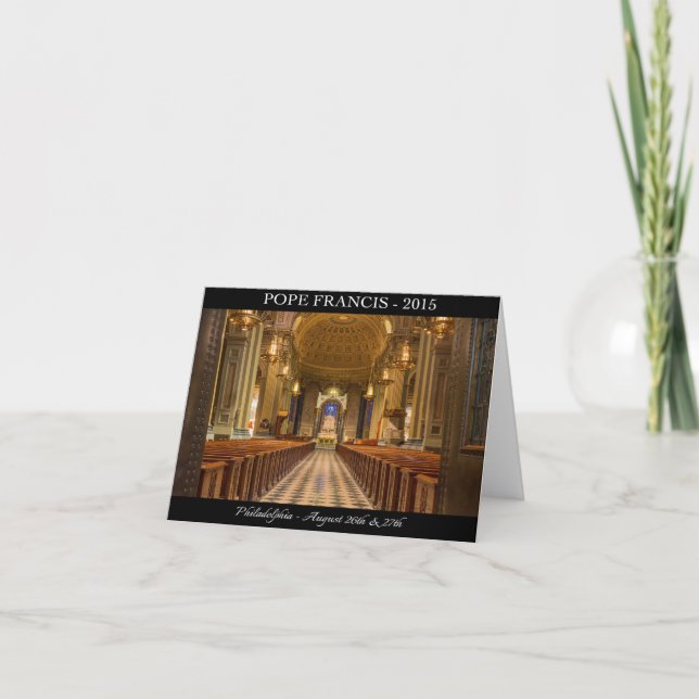 Tarjeta de nota de papa Francisco Visits (Anverso)