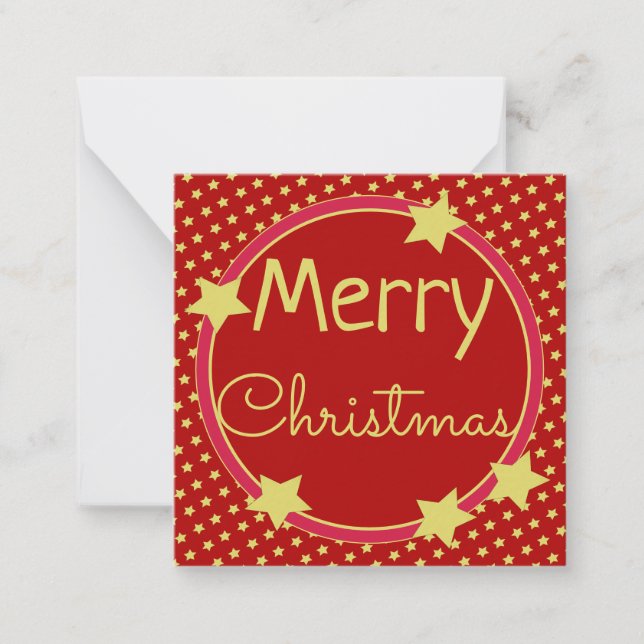Tarjeta de nota de papel de Navidad Sweet Mini Sta (Anverso)