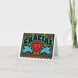 Tarjeta de nota de Papel Picado de los Lovebirds