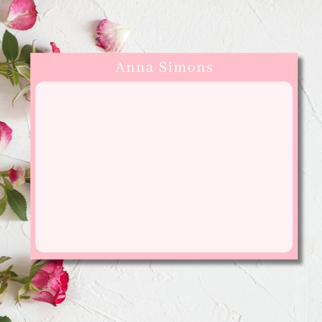 Tarjeta de nota de papelería comercial rosa bebé e (Subido por el creador)