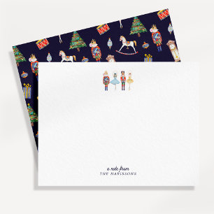 Tarjeta de nota de papelería de Navidad del Cascan