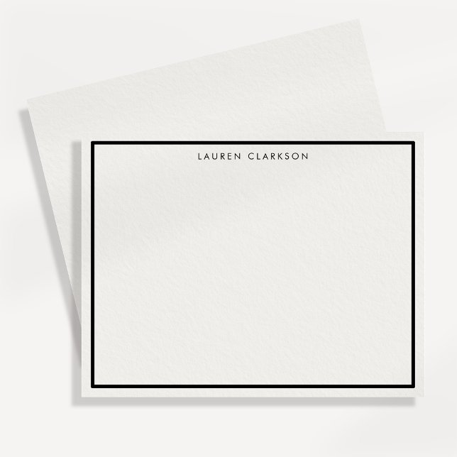 Tarjeta de nota de papelería elegante con borde ne (Subido por el creador)