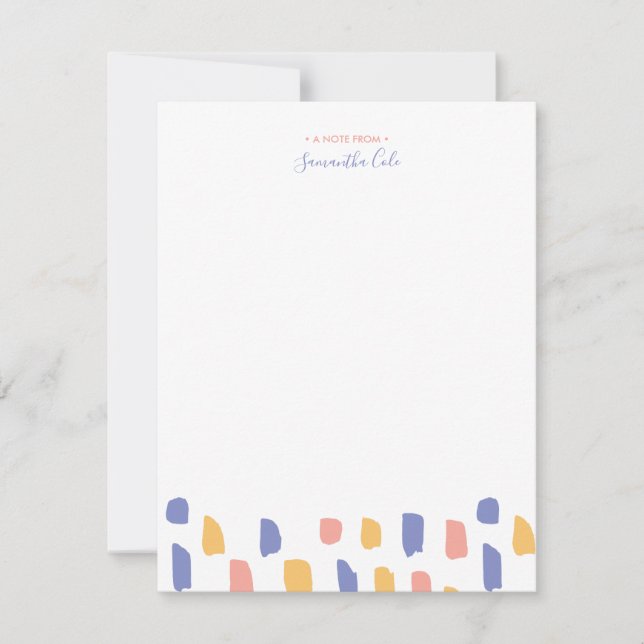 Tarjeta de nota de papelería personalizada colorid (Anverso)