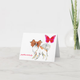 Tarjeta de nota de Papillon de los ángeles de