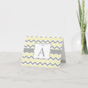 Tarjeta de nota de Parker - amarillo y gris