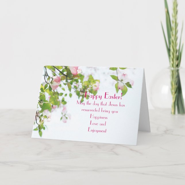 Tarjeta de nota de Pascua "Feliz Pascua" (Anverso)