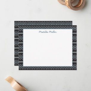Tarjeta de nota de patrón de punto personalizada