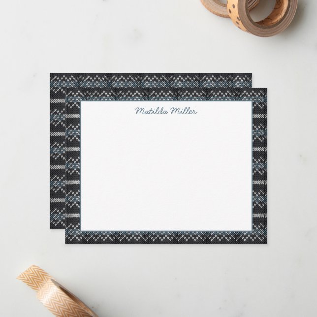 Tarjeta de nota de patrón de punto personalizada (Anverso/Reverso In Situ)