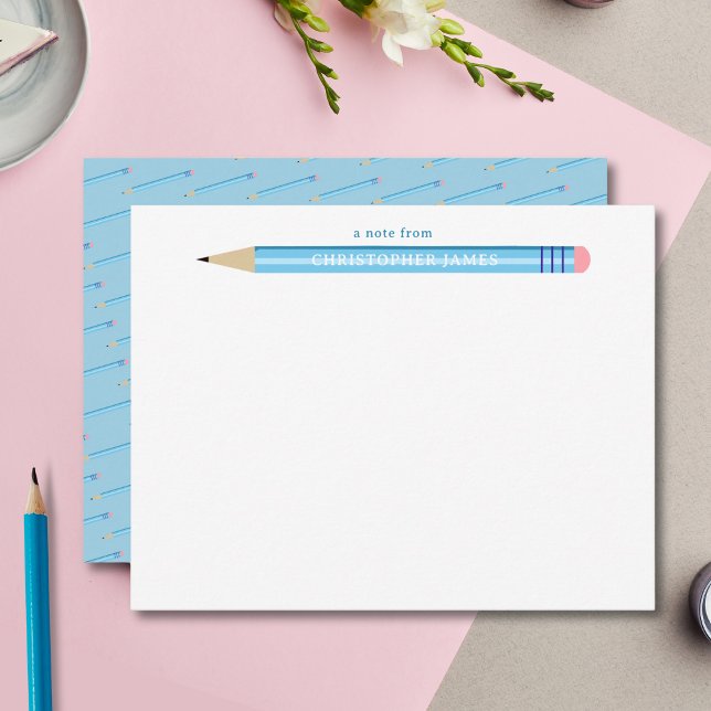 Tarjeta de nota de Pencil Flat para niños (Subido por el creador)