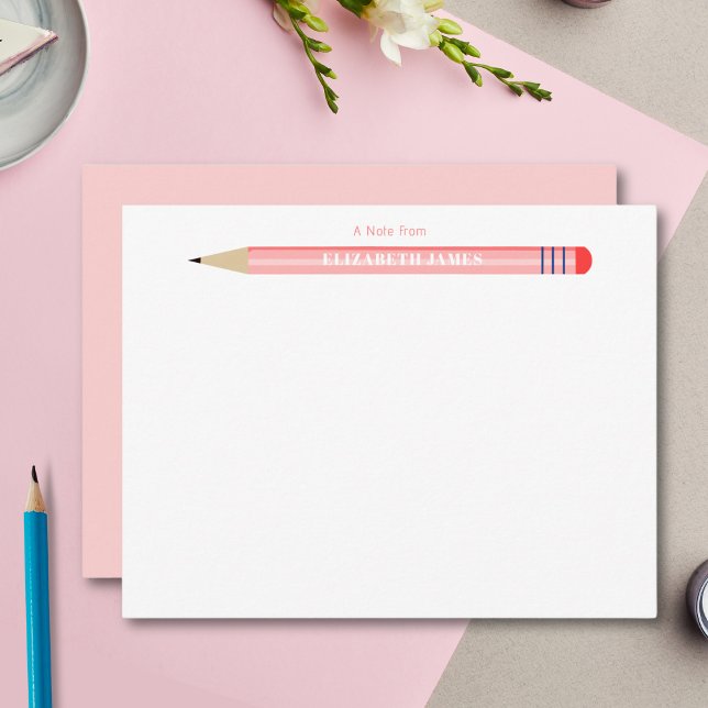Tarjeta de nota de Pencil Flat para niños (Subido por el creador)