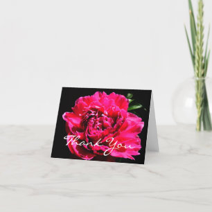 Tarjeta de nota de Peony Flower Gracias