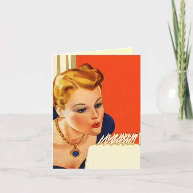 Tarjeta de nota de perdón por cumpleaños retro ret (Anverso)