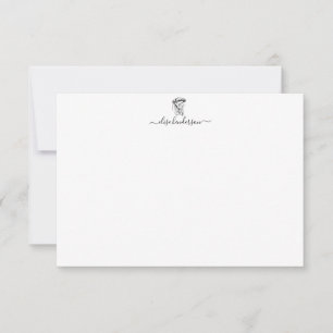 Tarjeta de nota de perro vintage personalizada