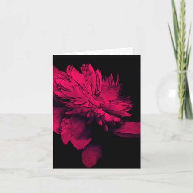 Tarjeta de nota de Personalizable de arte floral d (Anverso)