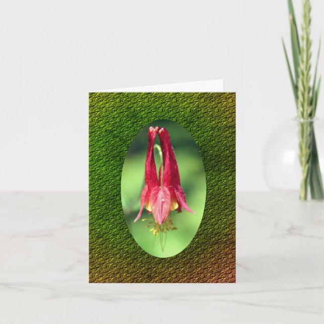 Tarjeta de nota de Personalizable de flor de Colum (Anverso)