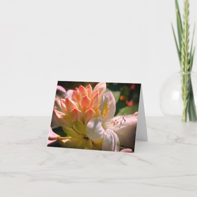 Tarjeta de nota de Personalizable de flores de Aza (Anverso)