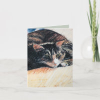Tarjeta de nota de Personalizable para gatos de ta