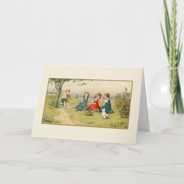 Tarjeta de nota de picnic de verano de cosecha de  (Anverso)