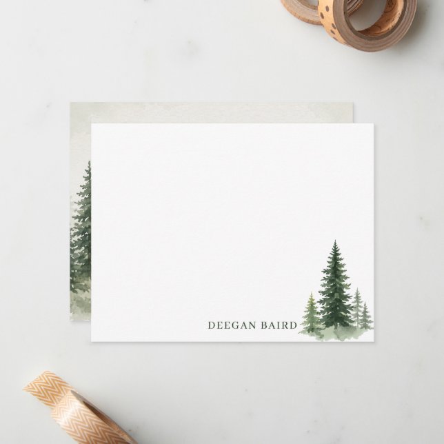 Tarjeta de nota de pino personalizada (Anverso/Reverso In Situ)