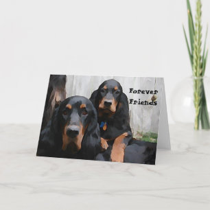 Tarjeta de nota de pintura de amigos para siempre 