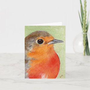 Tarjeta de nota de pintura Robin Red Breast Painti