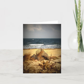 Tarjeta de nota de playa