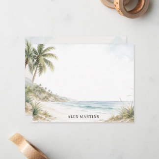 Tarjeta de nota de playa personalizada