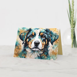 Tarjeta de nota de porcino Días de Perro