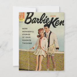 Tarjeta de nota de portada de historietas vintage